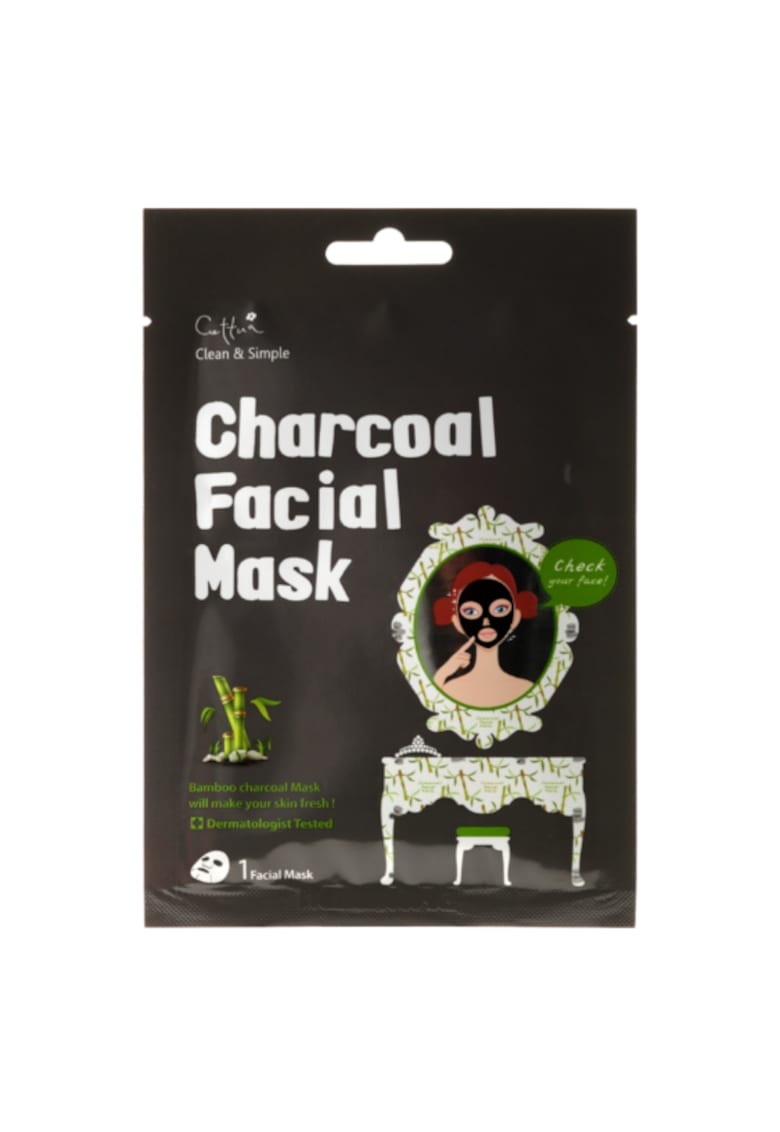 Masca tip servetel cu carbune si Houttuynia Cordata - 20 g