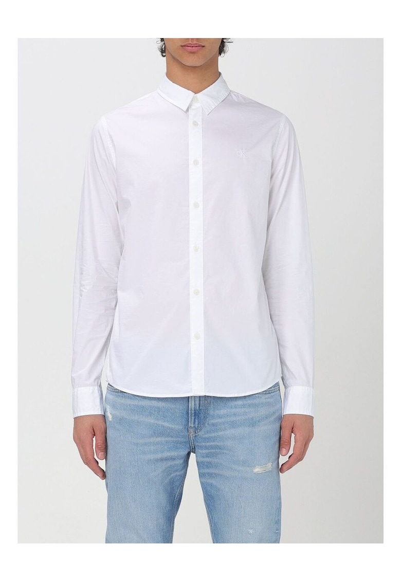 Calvin Klein Jeans Camasa slim fit din amestec de bumbac