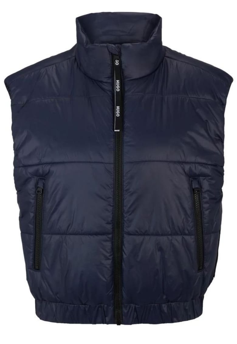 Vesta cu fermoar si guler inalt