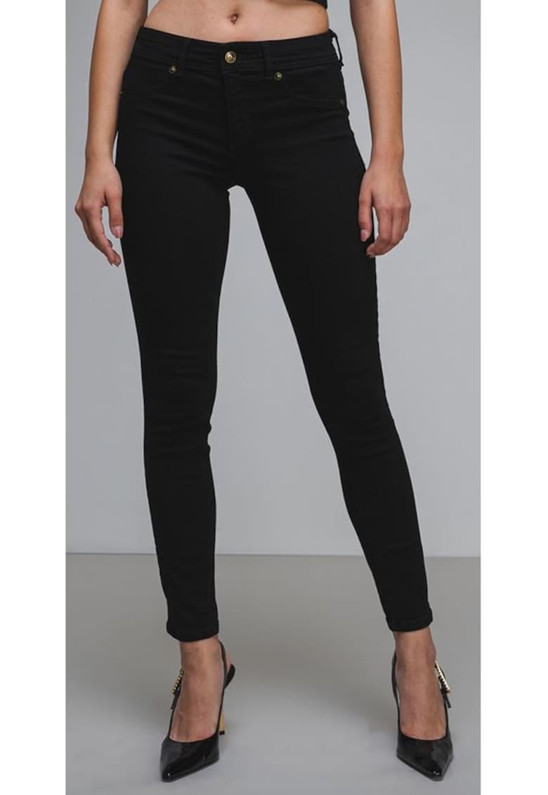 Versace Jeans Pantaloni skinny cu talie medie -