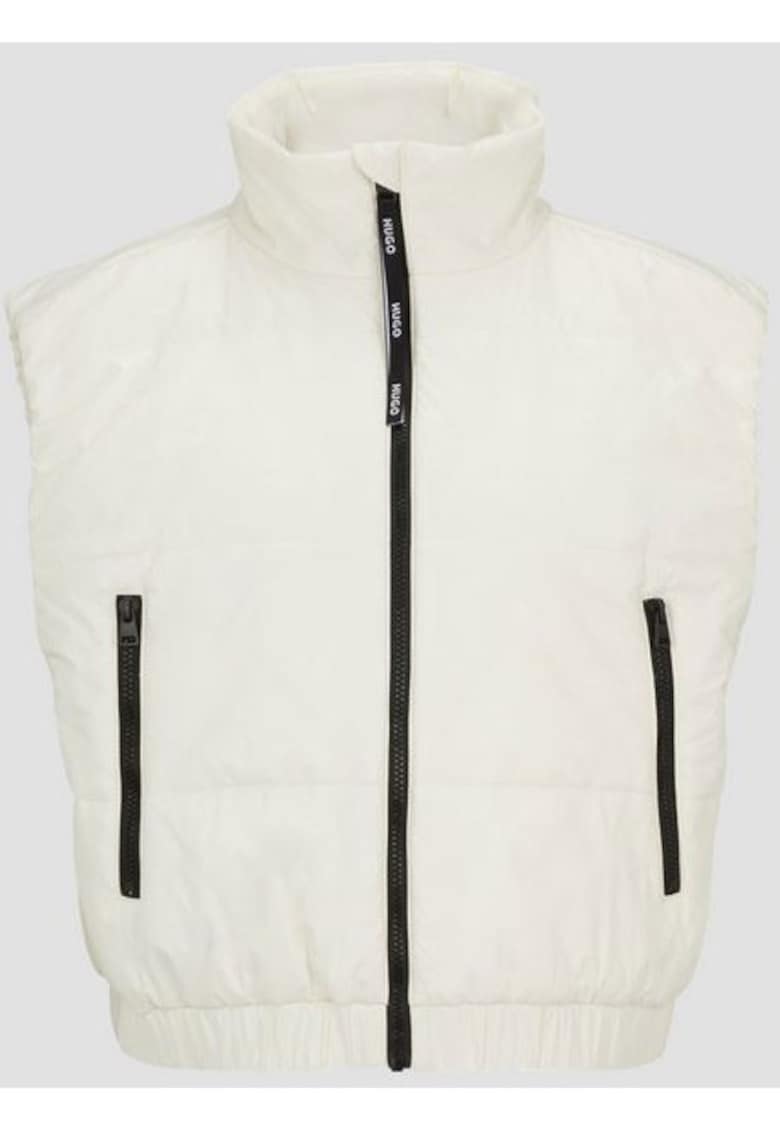 Vesta cu buzunare si guler inalt