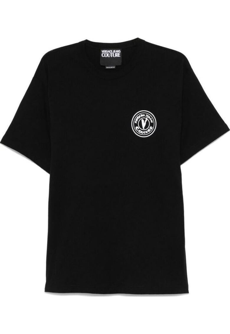 Versace Jeans Tricou barbati - regular - negru - bumbac