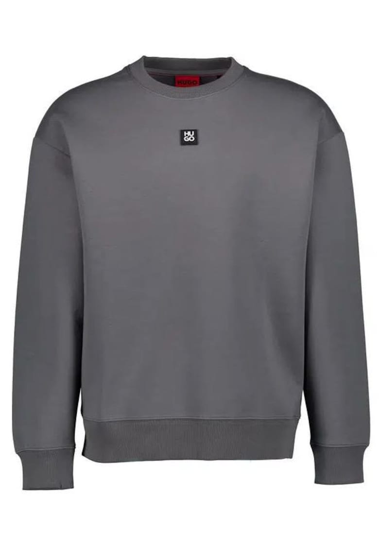Hugo Bluza Dettil - gri - bumbac - poliester - elastan