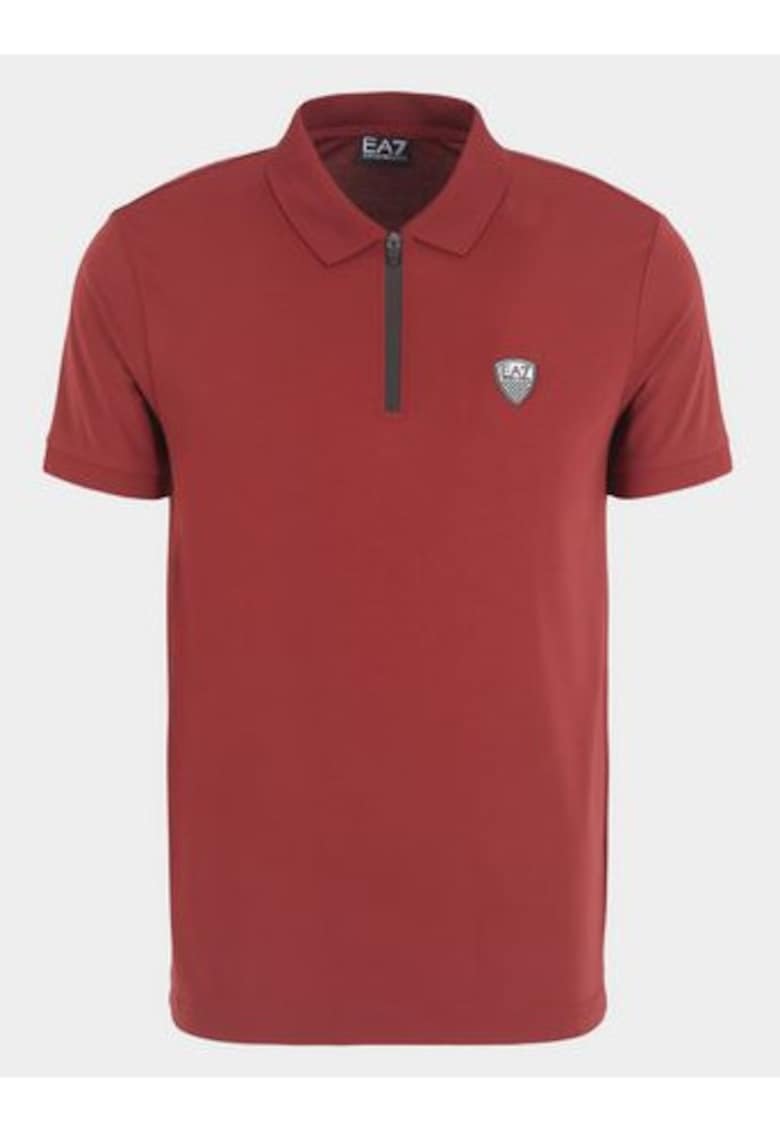 Emporio Armani Tricou polo viscoza - burgundia - regular
