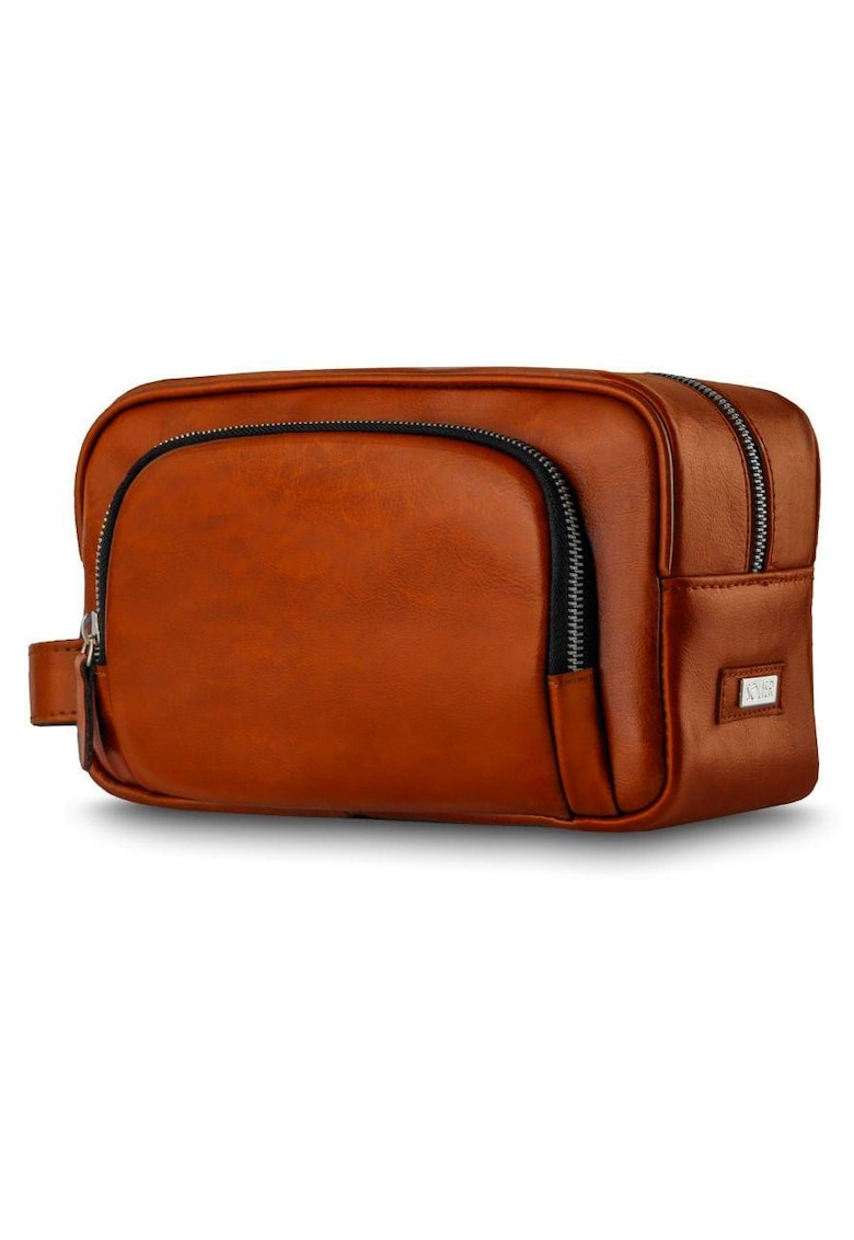 Portfard elegant din piele SK04 maro vintage
