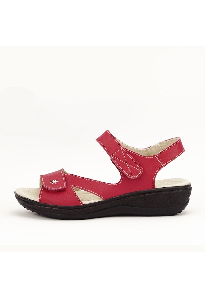 Sandale rosii din piele naturala Sara 129 2972