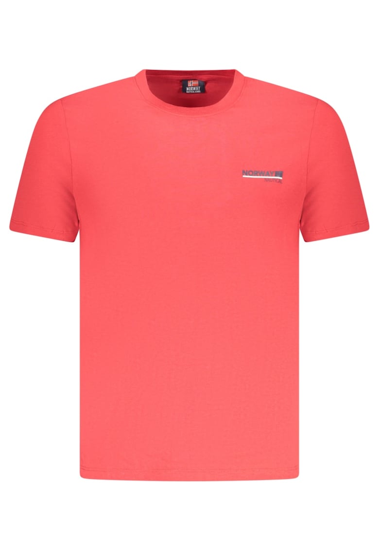 Tricou barbati din bumbac cu logo text  - regular fit