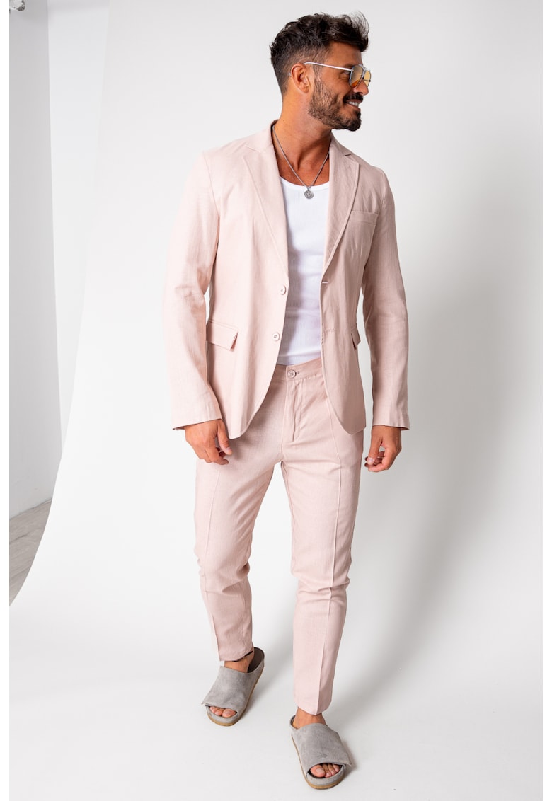 Costum Ralph din IN sacou si pantalon lung Light Rose New 16847