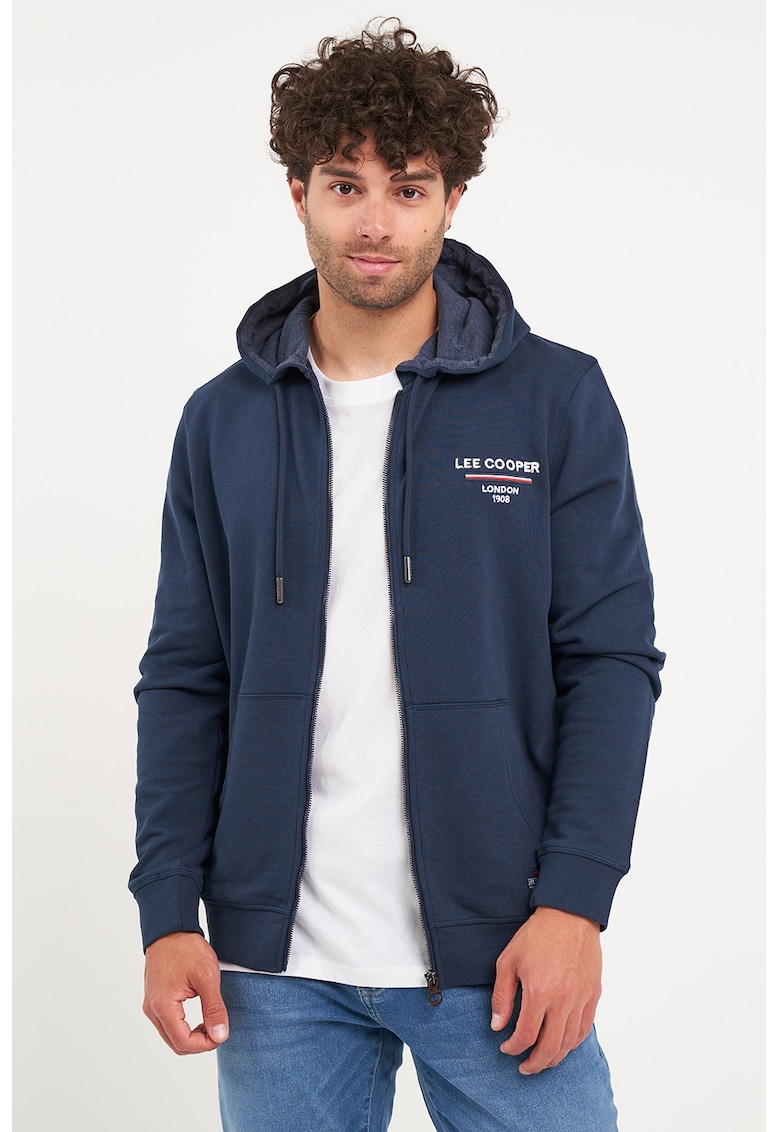 Hanorac din bumbac cu fermoar