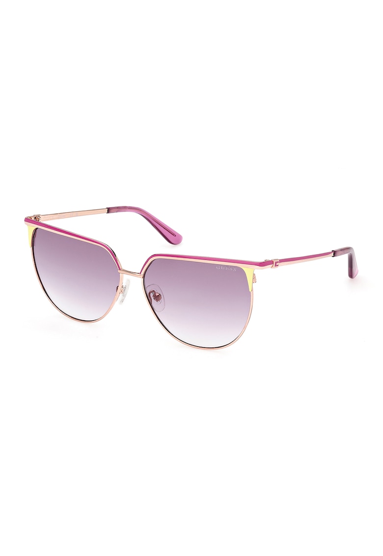 Ochelari de soare cu lentile in degrade - Auriu/Fucsia/Galben pal