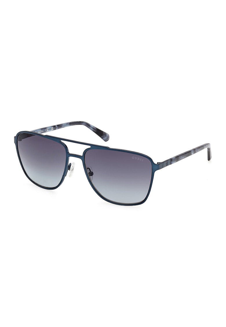 Ochelari de soare aviator rotunzi cu lentile in degrade - Negru