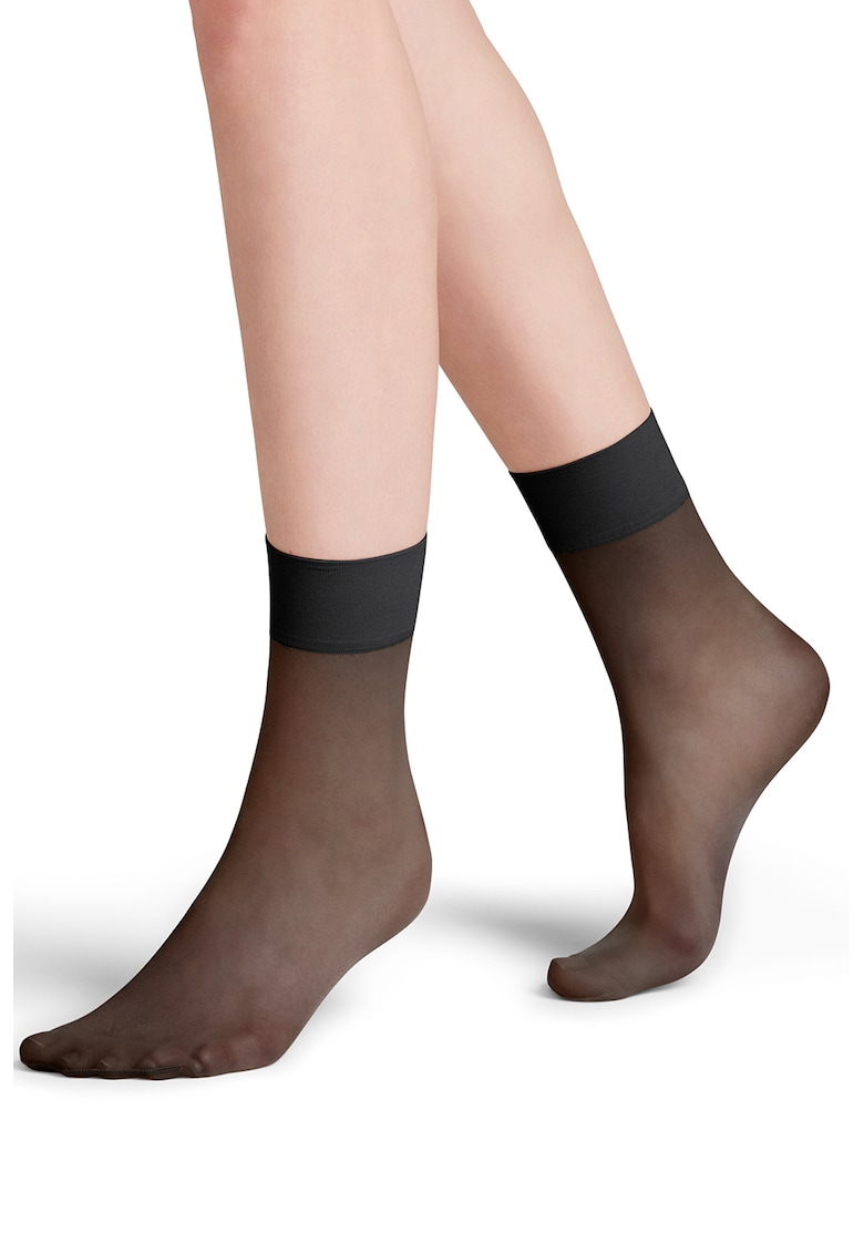 Sosete semi-transparente pana la glezna - 20 DEN - Negru