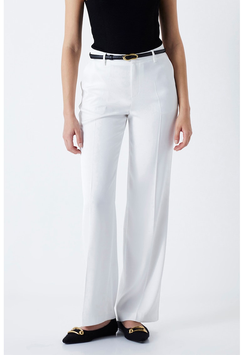 Pantaloni drepti cu pense