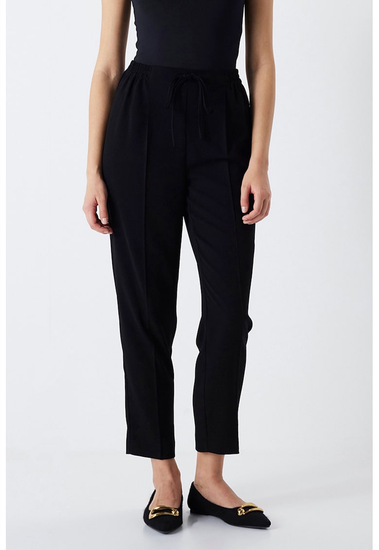 Pantaloni crop cu talie ajustabila Pantaloni crop cu talie ajustabila