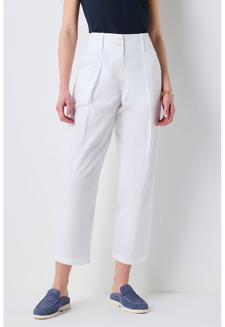 Pantaloni crop cu pliuri Pantaloni crop cu pliuri
