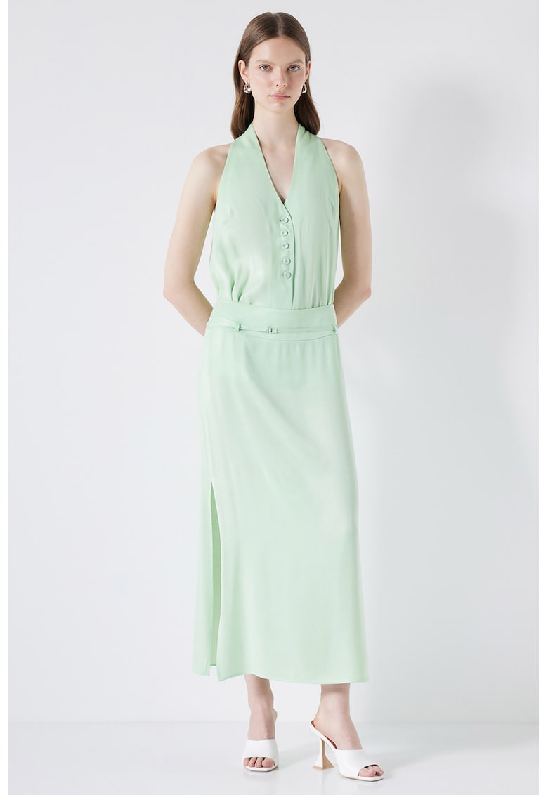 Fusta midi cu slituri laterale