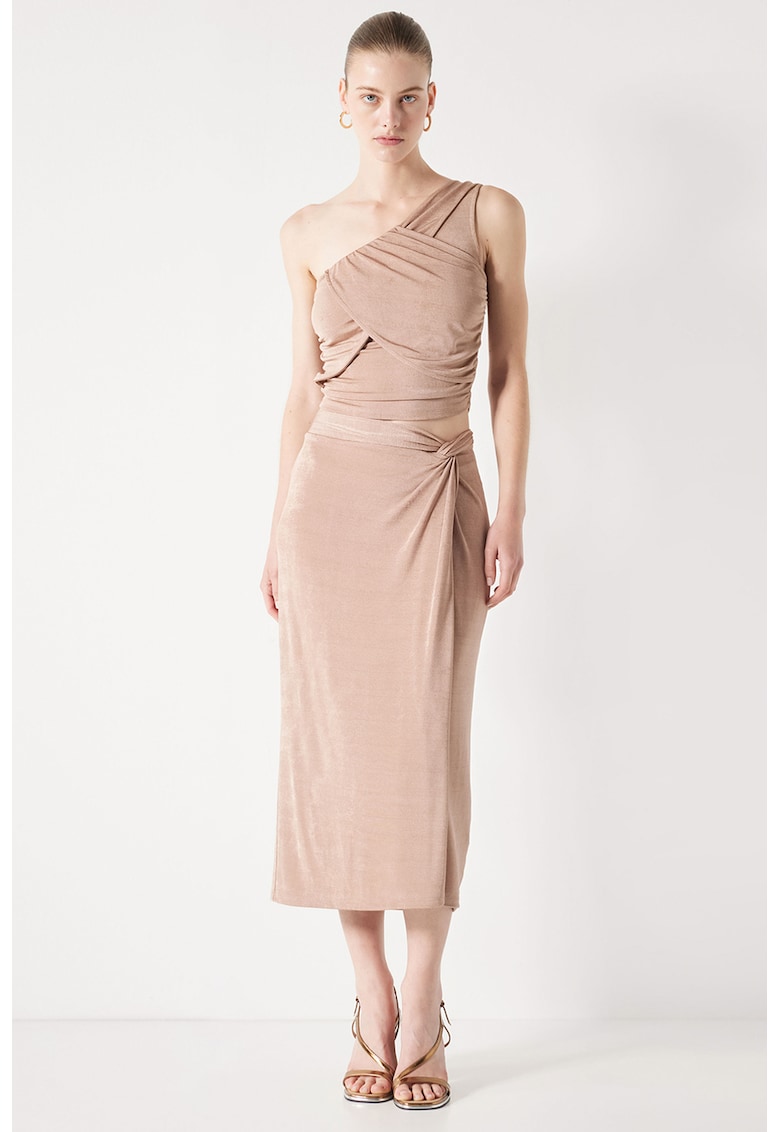 Fusta mini cu detalou rasucit Fusta mini cu detalou rasucit