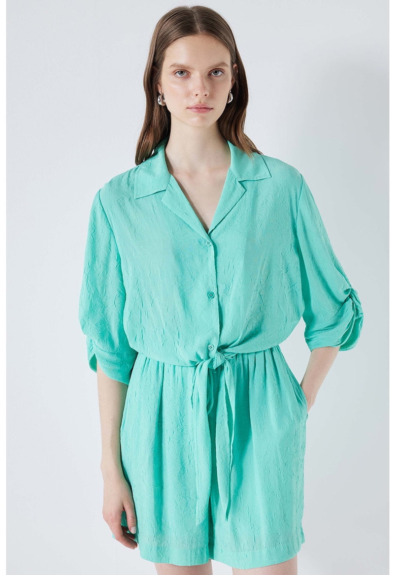 Camasa texturata cu maneci 3/4