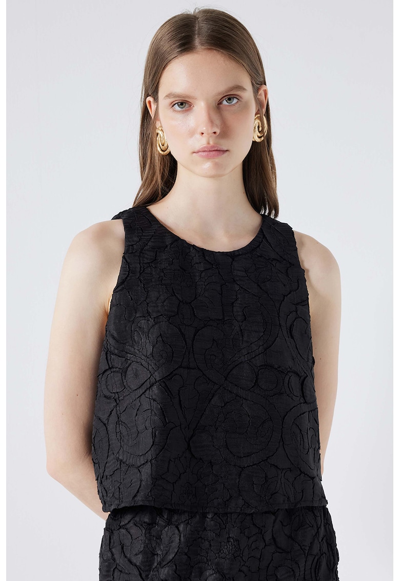 Bluza crop fara maneci Bluza crop fara maneci