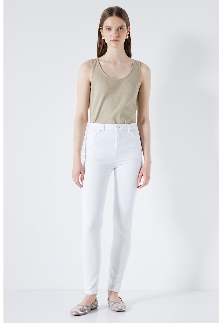 Blugi slim fit - Alb/Alb optic