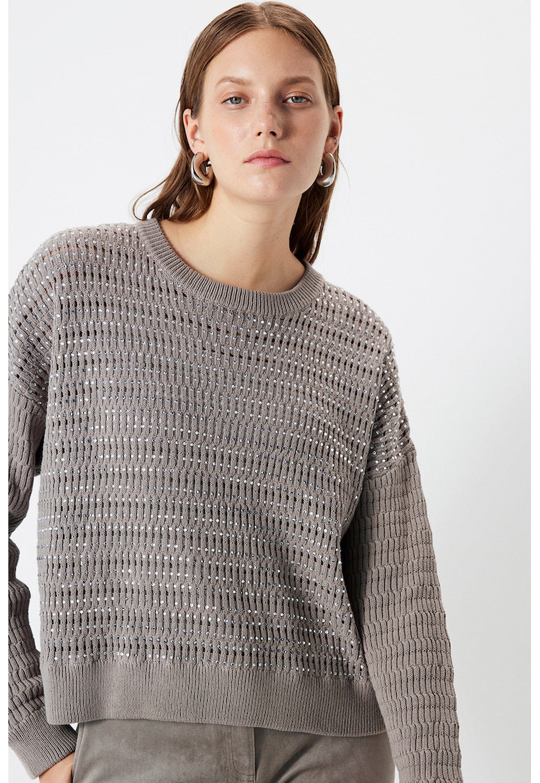 Pulover lejer cu maneci cazute