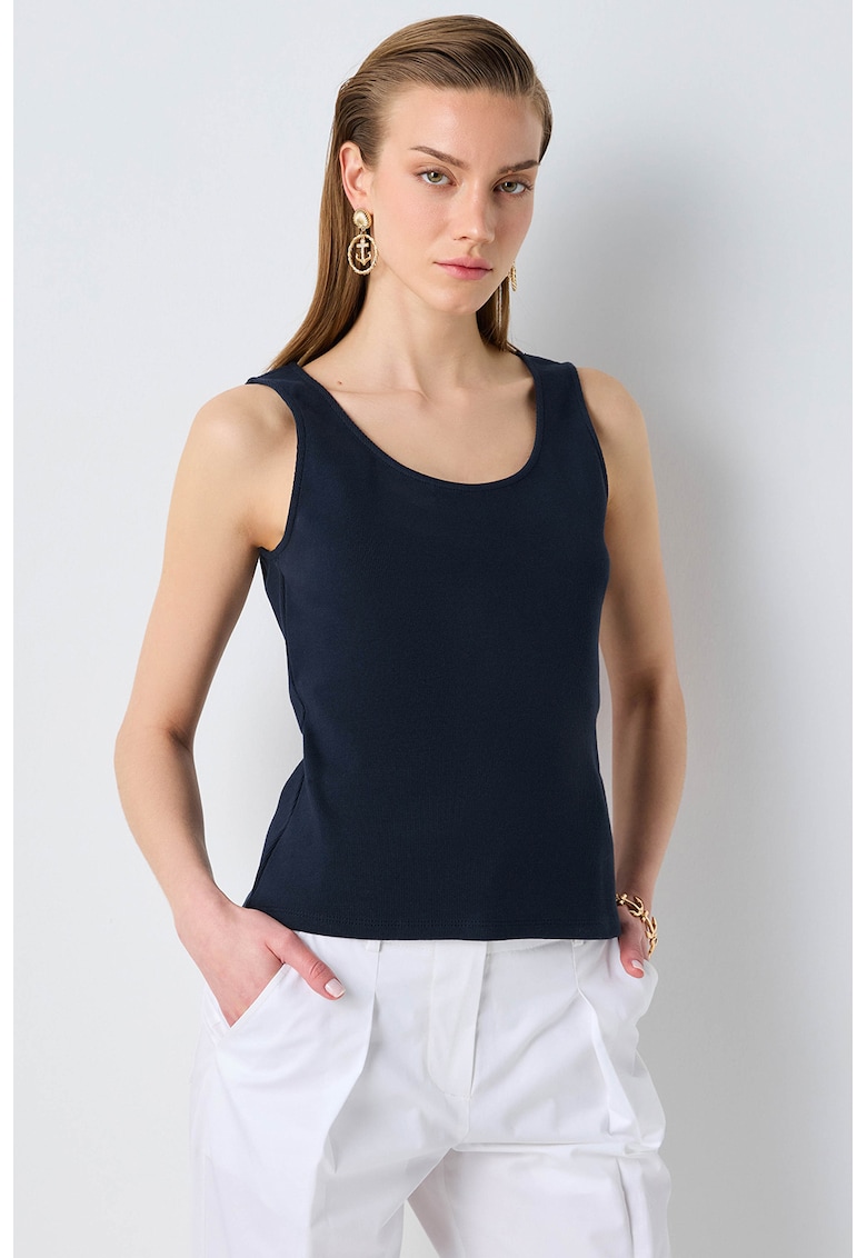 Top striat din amestec de bumbac