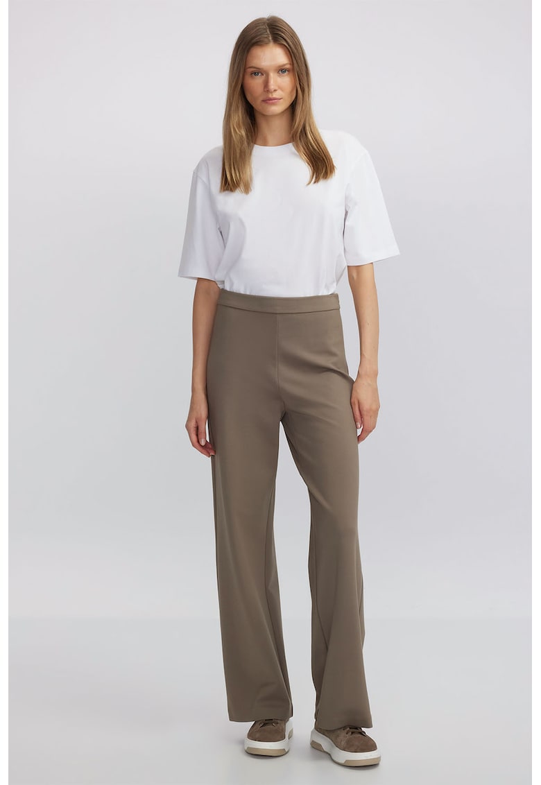 Pantaloni slim fit cu talie inalta Pantaloni slim fit cu talie inalta