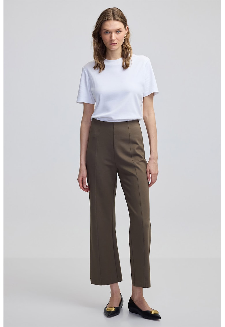 Pantaloni capri regular fit - Maro/Maro pamantiu