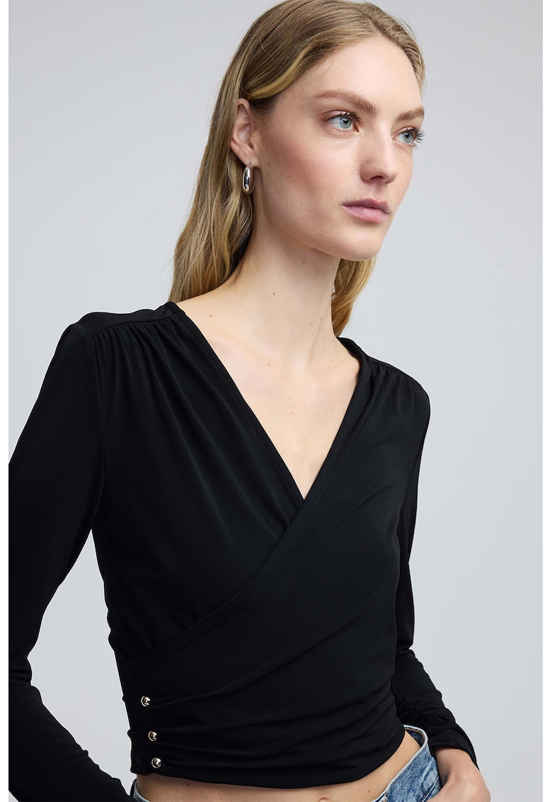 Bluza uni cu decolteu in V