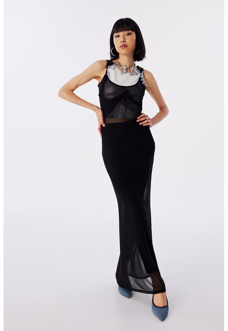 Rochie transparenta cu model 2 in 1 Rochie transparenta cu model 2 in 1