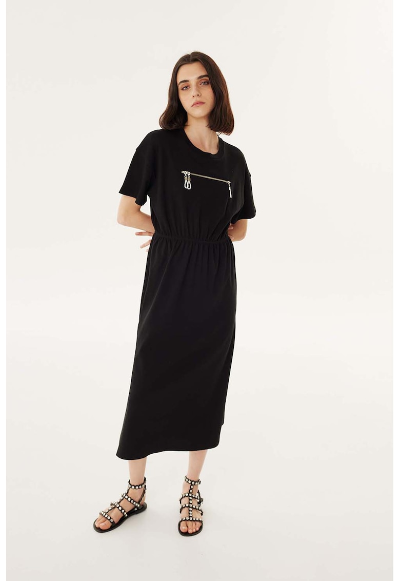Rochie midi cu talie elastica