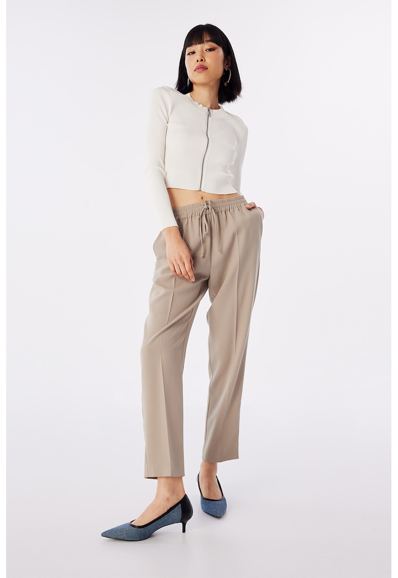 Pantaloni cu talie ajustabila - Maro deschis