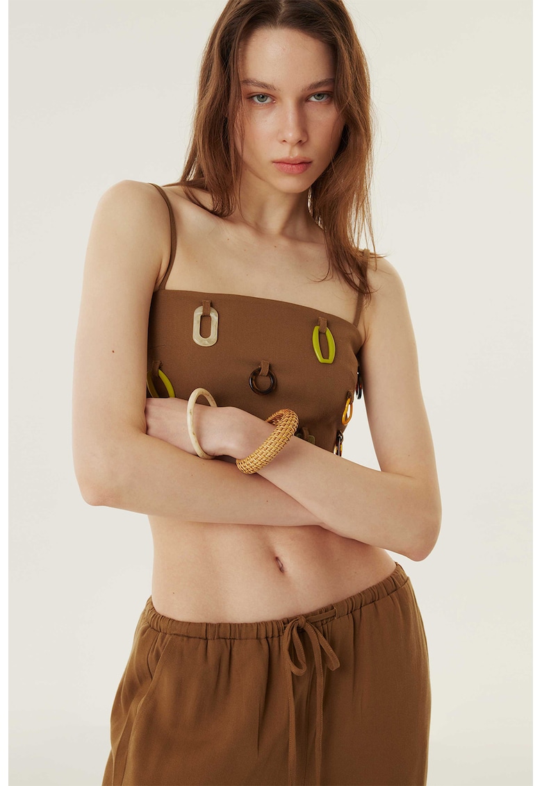 Top crop din amestec de lyocell si aplicatii Top crop din amestec de lyocell si aplicatii