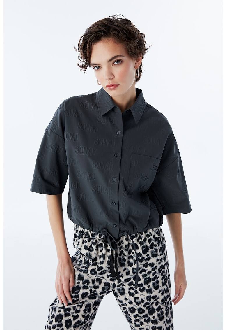 Ipekyol - Camasa crop cu terminatii cu snur