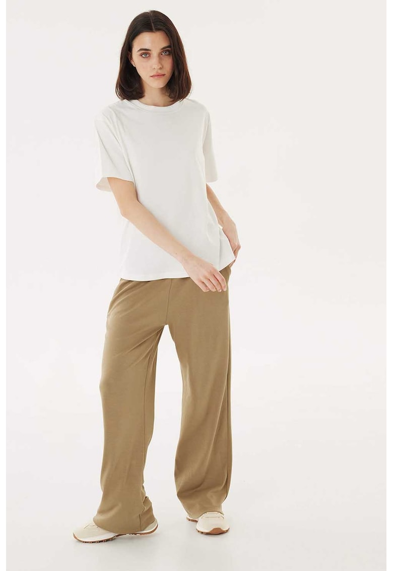 Tricou din amestec de bumbac cu maneci cazute