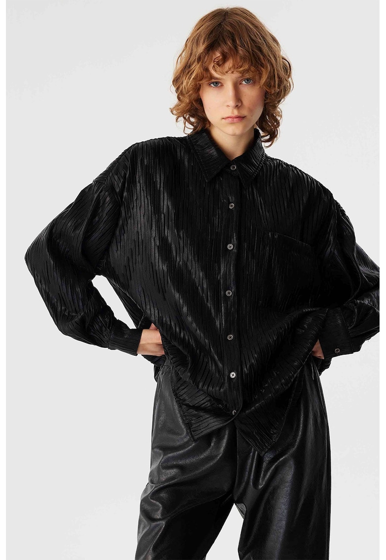 Camasa supradimensionata cu maneci cazute Camasa supradimensionata cu maneci cazute