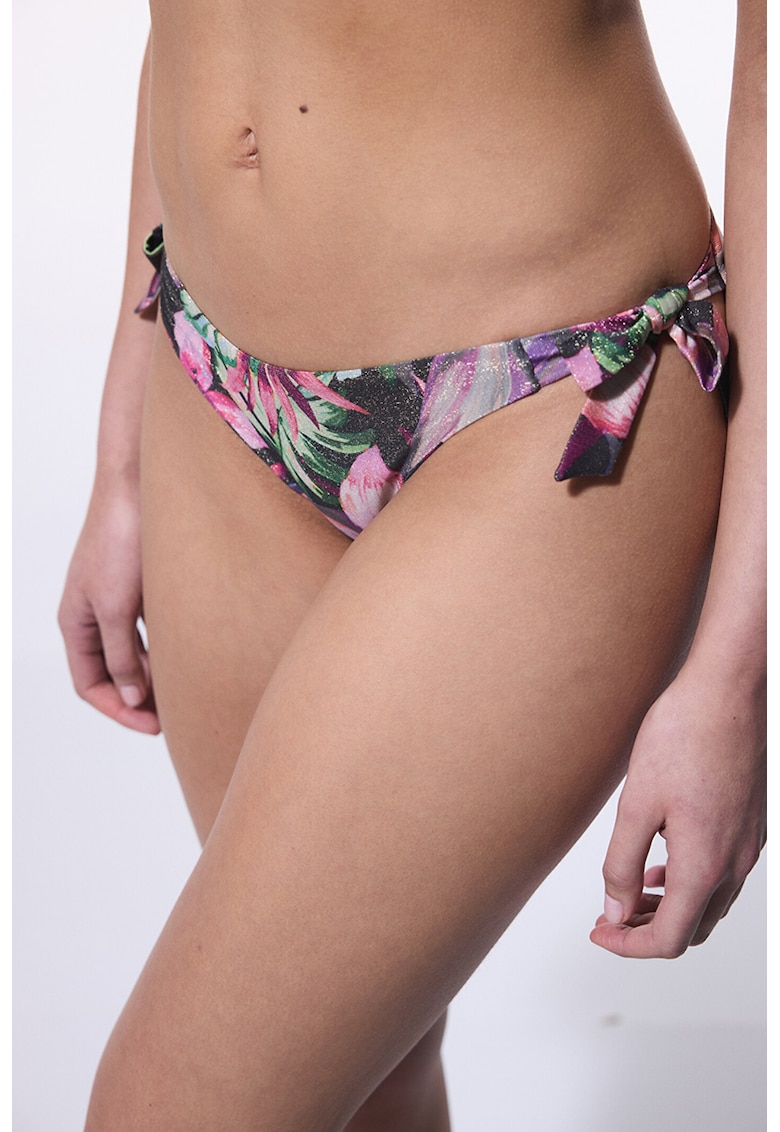 Slip cu prindere laterala si model floral