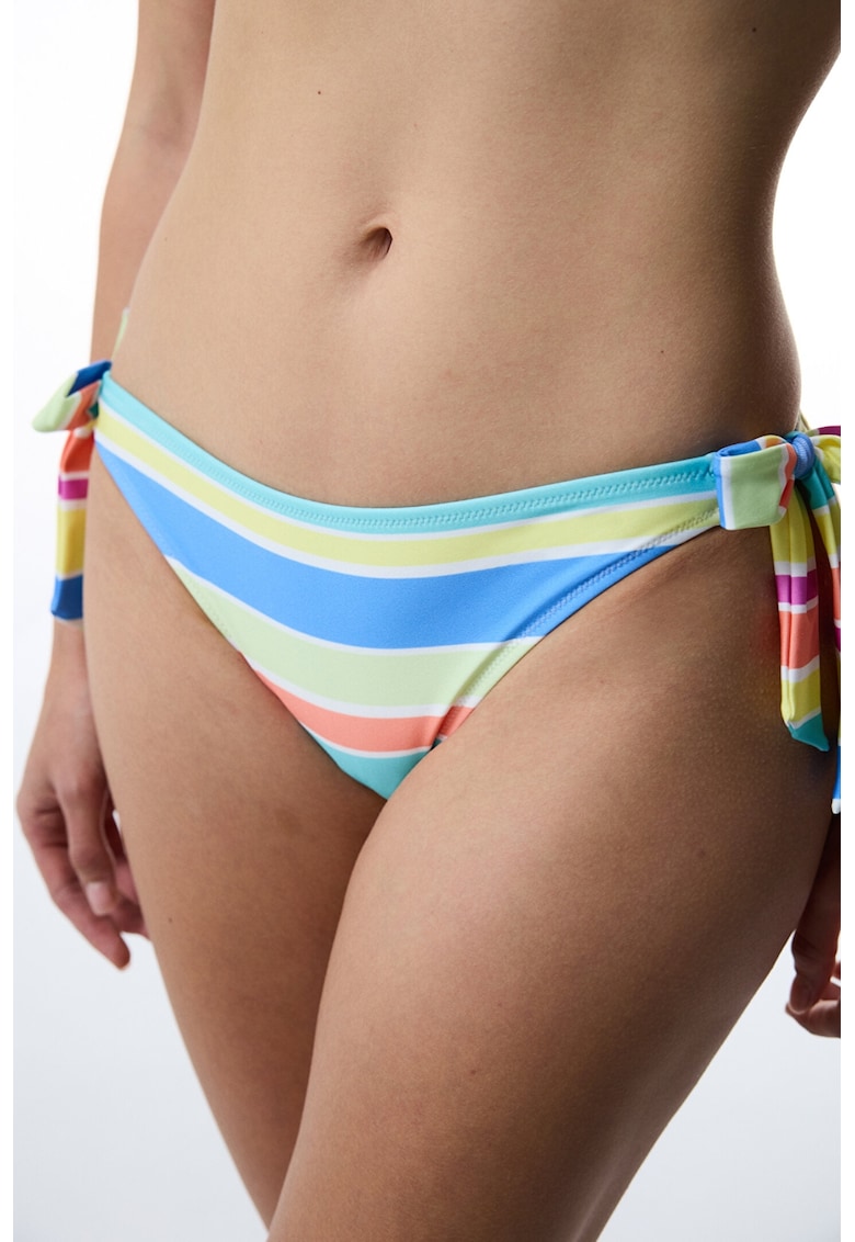 Slip cu snururi laterale si model in dungi