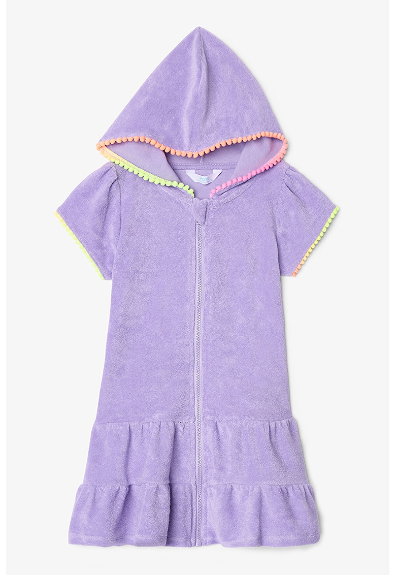 Rochie de plaja din material terry cu fermoar Rochie de plaja din material terry cu fermoar