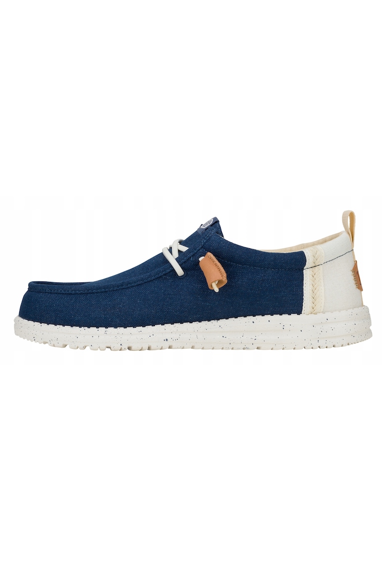 Mocasini Barbati Spuma EVA - Wally Summer Linen - Albastru - Albastru