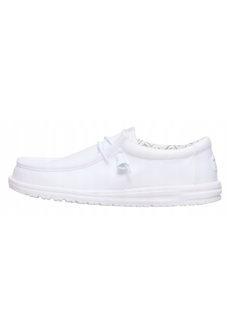 Mocasini Barbati Spuma EVA - Wally Stretch Canvas - Alb - Alb