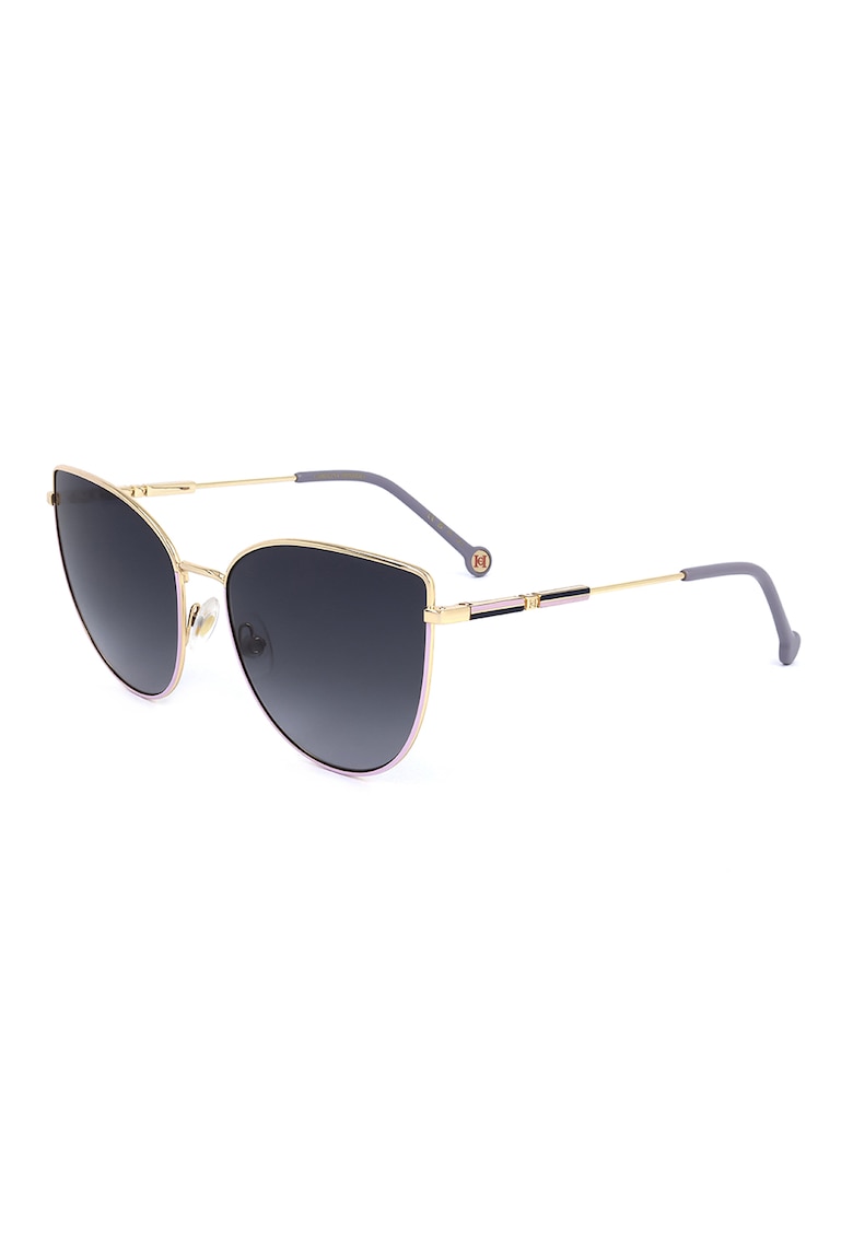 Ochelari de soare cat-eye cu lentile in degrade - Auriu/Lila