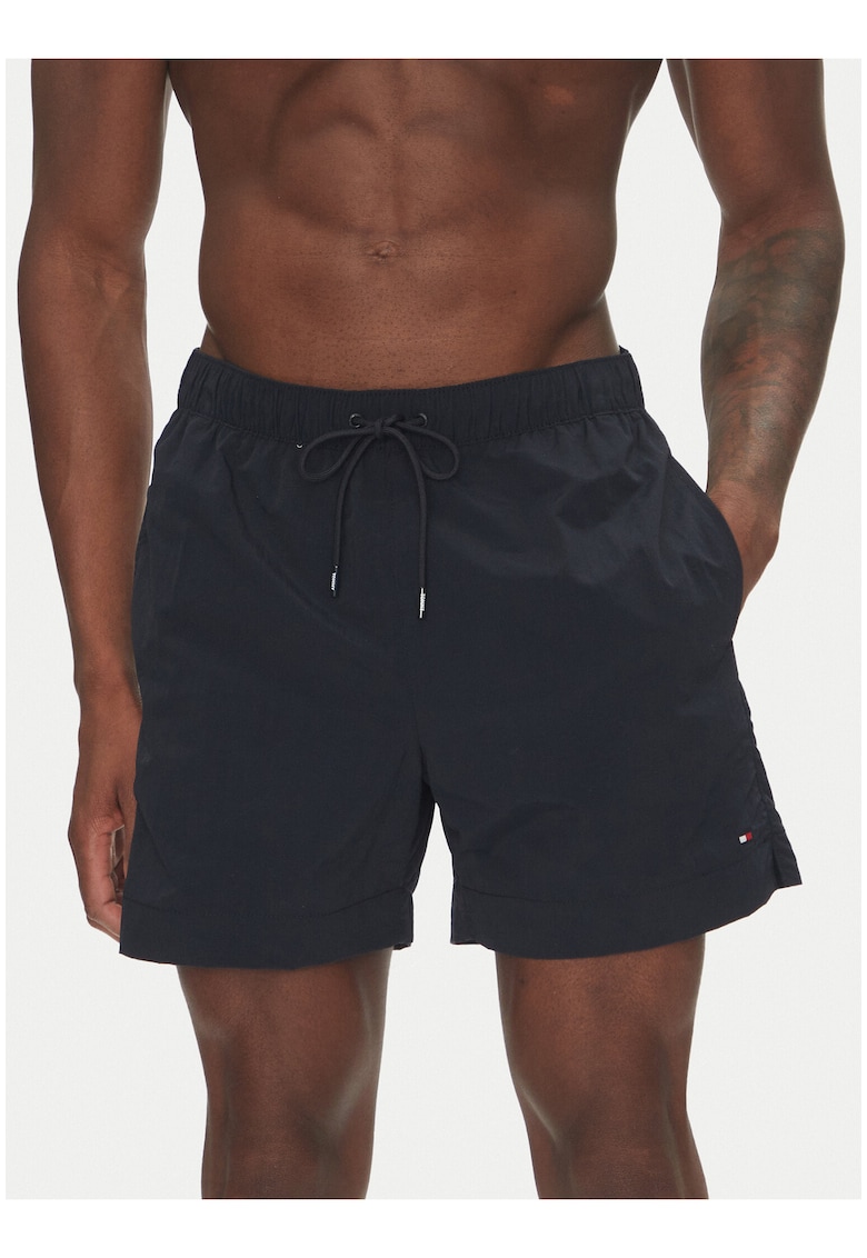 Pantaloni scurti de baie cu talie ajustabila - Bleumarin