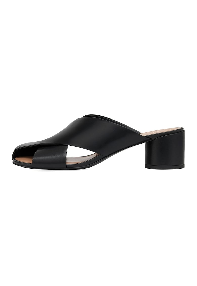Papuci de piele - Negru