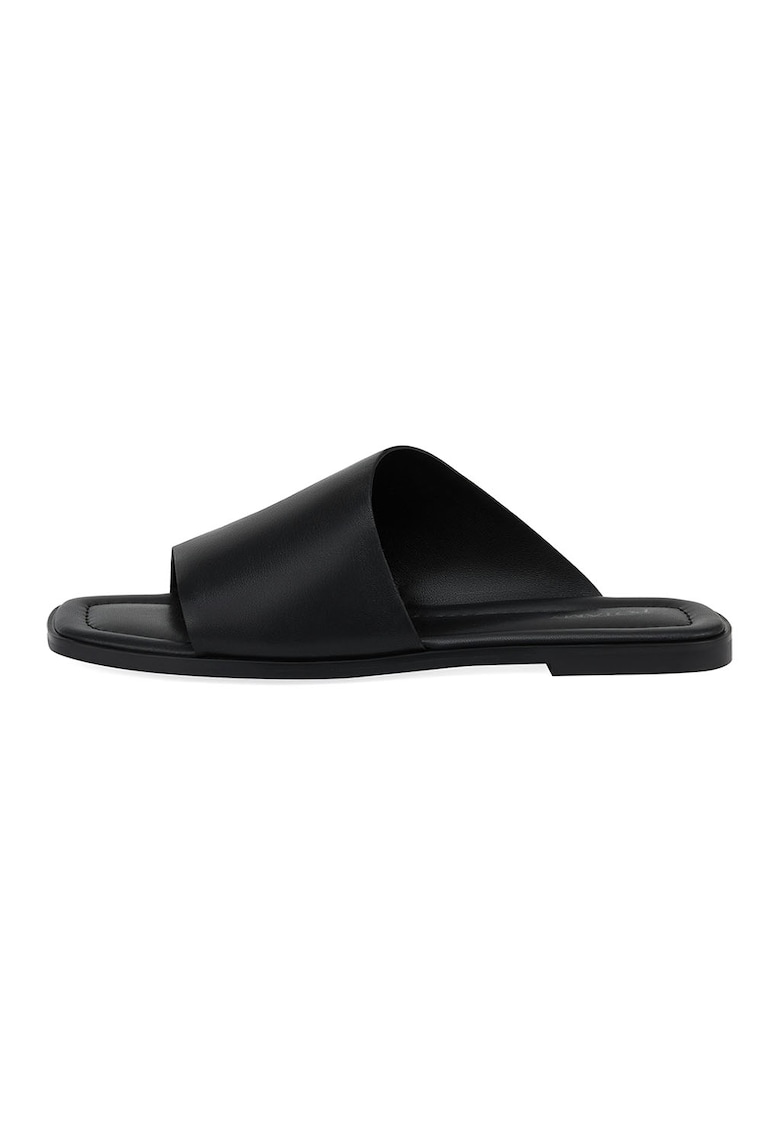 Papuci de piele - Negru