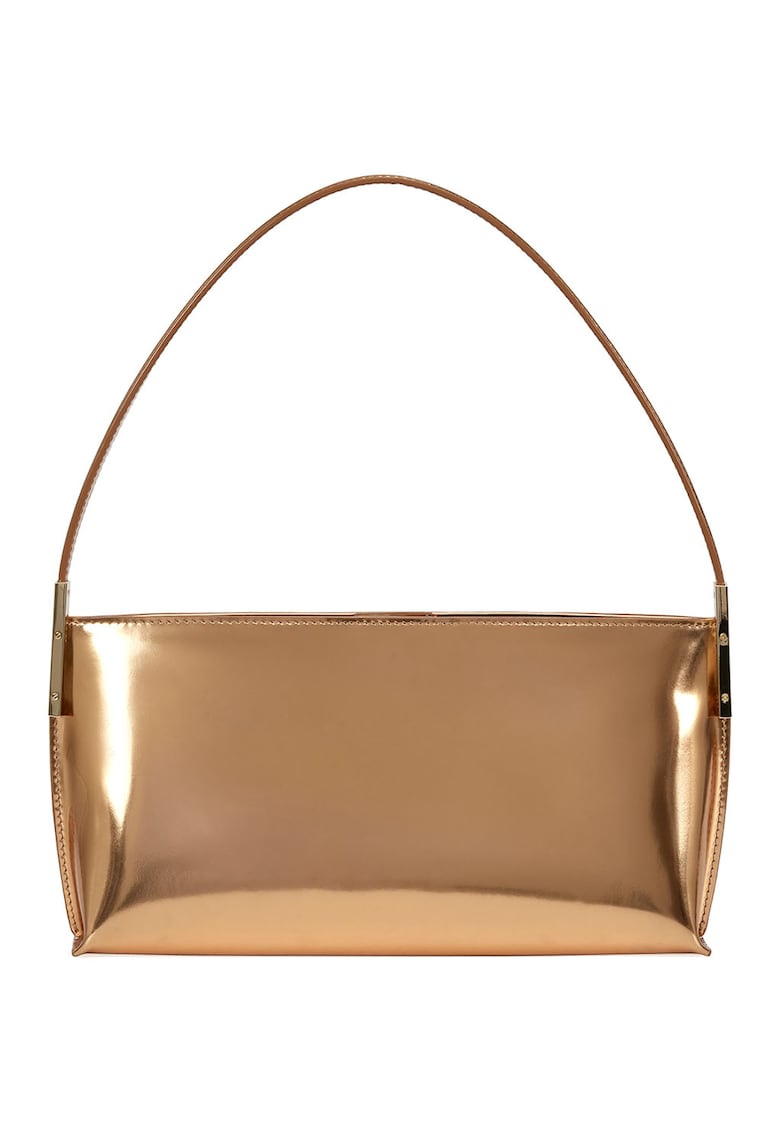 Geanta de piele cu aspect metalizat