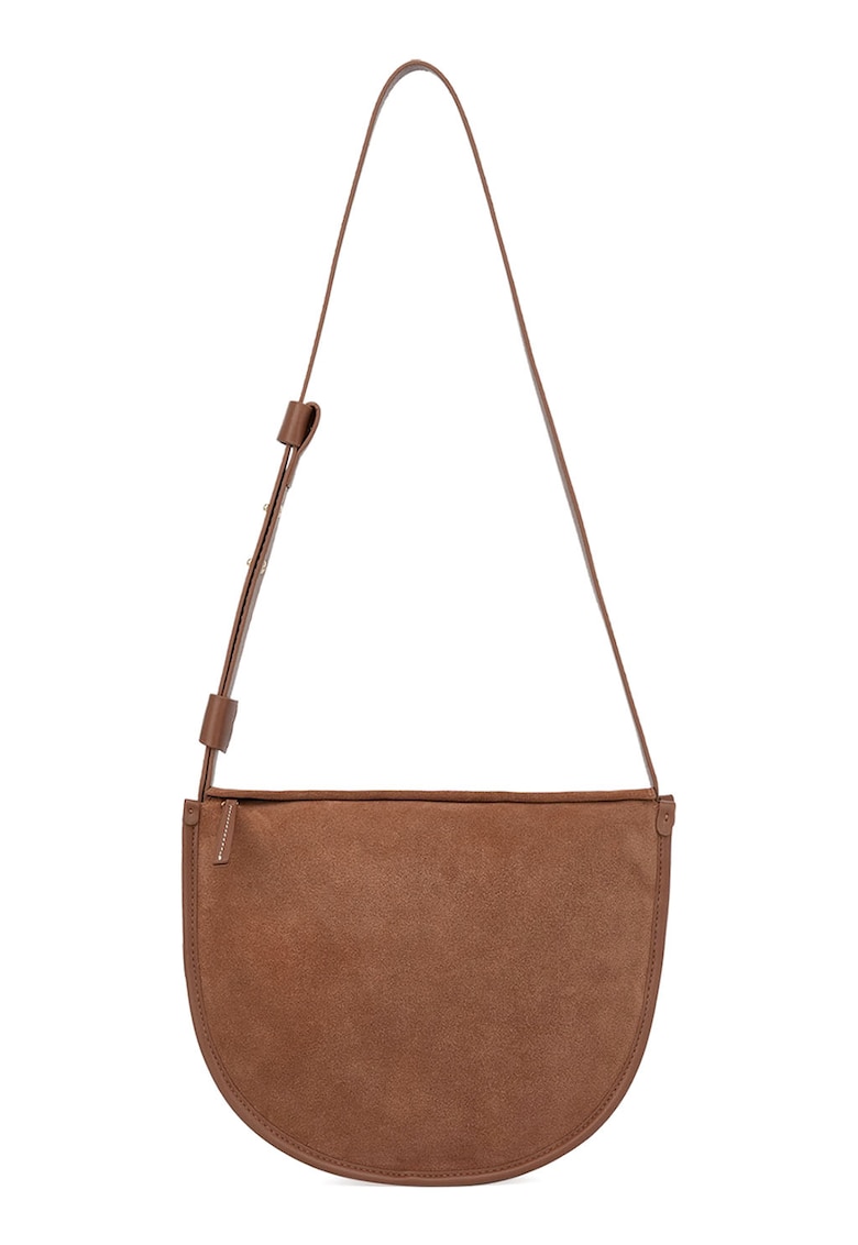 Geanta crossbody din piele intoarsa