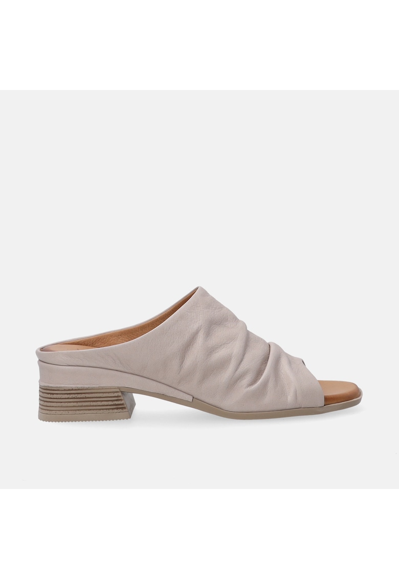 Papuci din piele cu design drapat