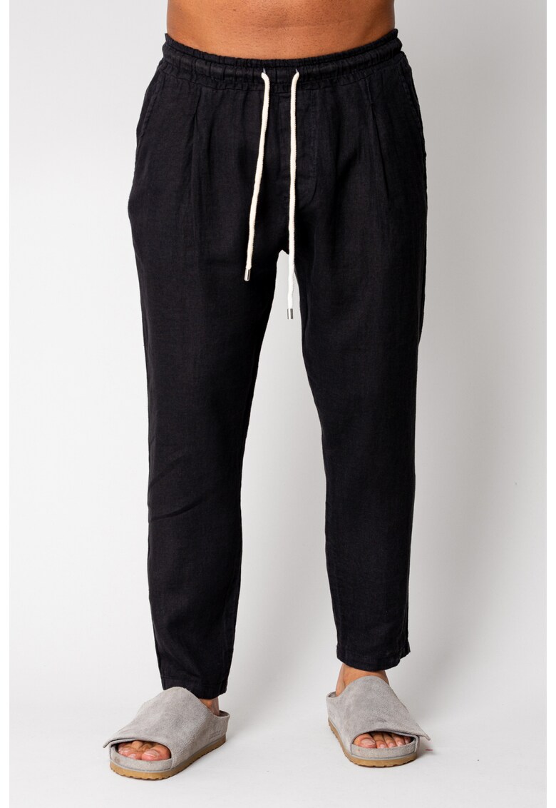Pantaloni lung din IN cu snur Black I 17020