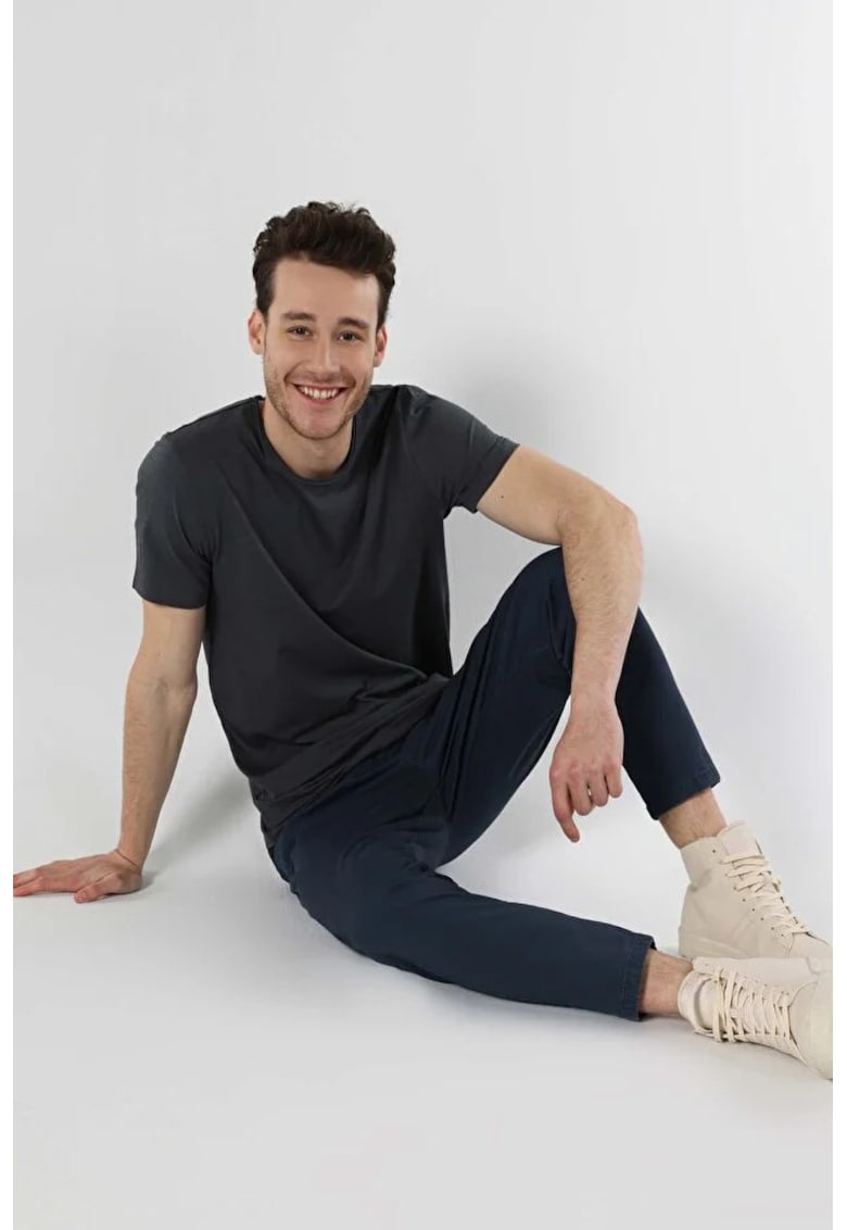 Colins Tricou Cu Maneca Scurta De Barbati Antracit Regular Fit CL1058580